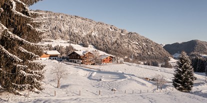 Hotels und Ferienwohnungen im Oberallgäu - Kinder & Familie: Kinder sind willkommen - Die Alpe Dornach im Winter - Alpe Dornach | Allgäuer Alpinküche