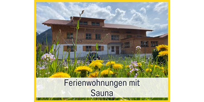 Hotels und Ferienwohnungen im Oberallgäu - Ausstattung: allergikergerecht - Ferienwohnungen Scholl - private Sauna oder Infrarotkabine - Ferienwohnungen Scholl - private Sauna oder Infrarotkabine