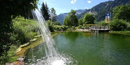 Hotels und Ferienwohnungen im Oberallgäu - Badegarten Prinze Gumpe in Hinterstein im Allgäu - Naturbad Prinze Gumpe in Bad HIndelang - Hinterstein im Allgäu 