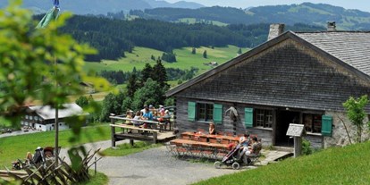 Hotels und Ferienwohnungen im Oberallgäu - Kinder & Familie: kinderwagengeeignet - Höfle-Alpe  im Bergbauernmuseum in Diepolz - Allgäuer Bergbauernmuseum Immenstadt - Diepolz
