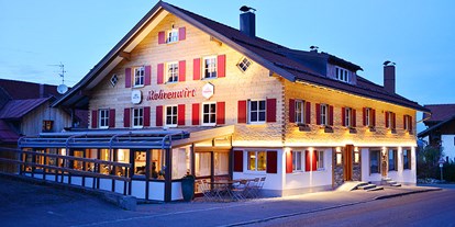 Hotels und Ferienwohnungen im Oberallgäu - Küchenstil: Gut bürgerlich - Restaurant Gasthof Mohrenwirt im Allgäu - Gasthof Mohrenwirt in Kranzegg im Allgäu ein Raub der Flammen