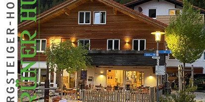 Hotels und Ferienwohnungen im Oberallgäu - Online-Tischreservierung - Bayern - Grüner Hut - Wirtshaus & Biergarten - Grüner Hut - Wirtshaus & Biergarten in Bad Hindelang - Hinterstein