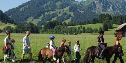Hotels und Ferienwohnungen im Oberallgäu - Kategorien: Naturerlebnis - Reiten im Unterjoch