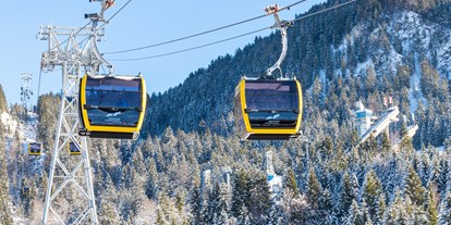 Hotels und Ferienwohnungen im Oberallgäu - Bayern - Skigebiete im Allgäu - die Nebelhornbahn über Oberstdorf - Die Nebelhornbahn im Winter 