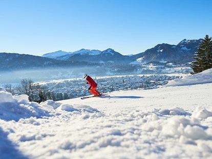 Hotels und Ferienwohnungen im Oberallgäu - Oberstdorf - Skigebiet Nebelhorn über Oberstdorf im Oberallgäu - Die Nebelhornbahn im Winter 
