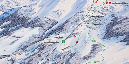Hotels und Ferienwohnungen im Oberallgäu - Parken & Anreise: Busparkplatz - Hochgratbahn im Winter - Oberstaufen / Steibis
