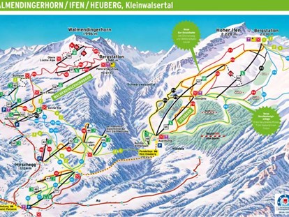 Hotels und Ferienwohnungen im Oberallgäu - Riezlern - Walmendingerhornbahn - Skigebiete im Kleinwalsertal -  Winterparadies Walmendingerhornbahn im Kleinwalsertal