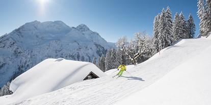 Hotels und Ferienwohnungen im Oberallgäu - Kategorien: Skigebiet - Riezlern - Walmendingerhornbahn - Skigebiete im Kleinwalsertal -  Winterparadies Walmendingerhornbahn im Kleinwalsertal
