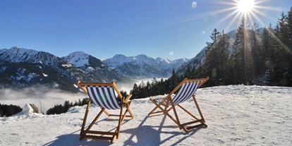 Hotels und Ferienwohnungen im Oberallgäu - Saison: Winter - Bayern - Winterrodeln - Rodelbahnen an der Hornbahn in Bad Hindelang - Die Hornbahn in Bad Hindelang mit Naturrodelbahn