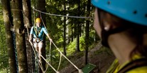 Hotels und Ferienwohnungen im Oberallgäu - Kletterwald | Hochseilgarten über dem Alpsee im Allgäu - Kletterwald Bärenfalle in der Alpsee Bergwelt